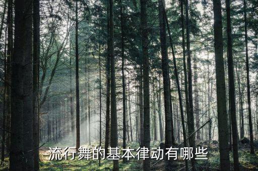 流行舞的基本律动有哪些