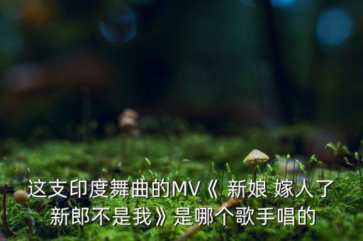 这支印度舞曲的MV《 新娘 嫁人了 新郎不是我》是哪个歌手唱的