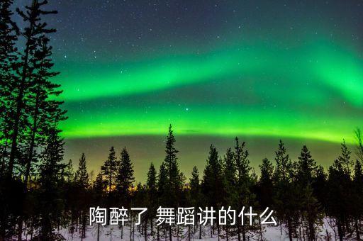  陶醉了 舞蹈讲的什么