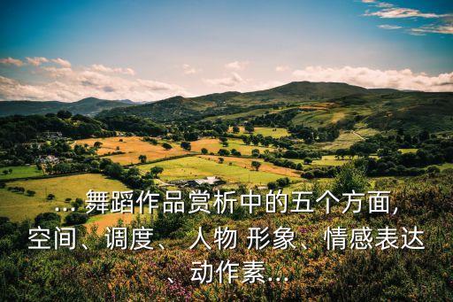 舞蹈表演人物形象大纲,浅析舞蹈表演中如何塑造人物形象