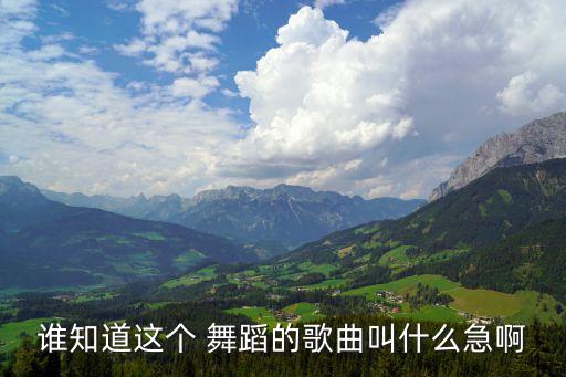 谁知道这个 舞蹈的歌曲叫什么急啊