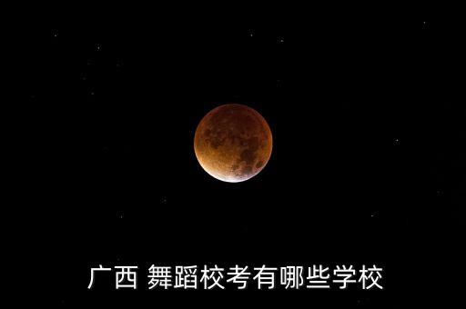  广西 舞蹈校考有哪些学校