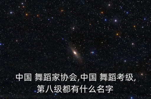 中国 舞蹈家协会,中国 舞蹈考级,第八级都有什么名字