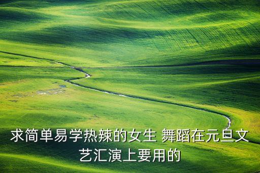 求简单易学热辣的女生 舞蹈在元旦文艺汇演上要用的