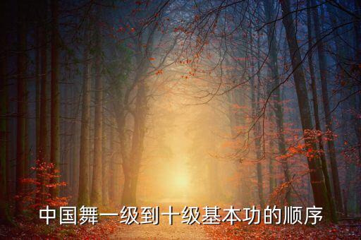 中国舞一级到十级基本功的顺序
