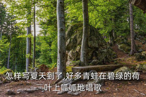 怎样写夏天到了,好多青蛙在碧绿的荷叶上呱呱地唱歌