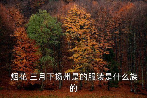  烟花 三月下扬州是的服装是什么族的