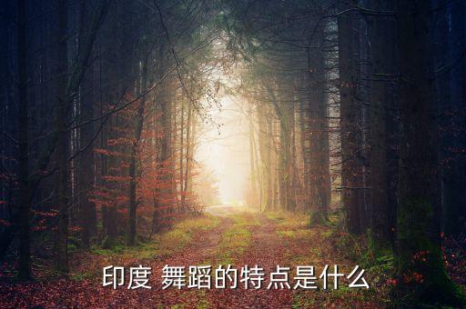  印度 舞蹈的特点是什么