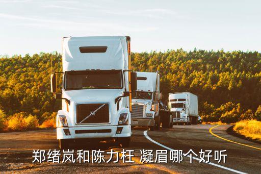 郑绪岚和陈力枉 凝眉哪个好听