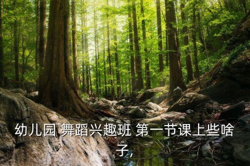 幼儿园 舞蹈兴趣班 第一节课上些啥子,