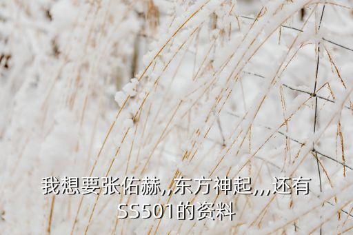 我想要张佑赫,,东方神起,,,还有SS501的资料
