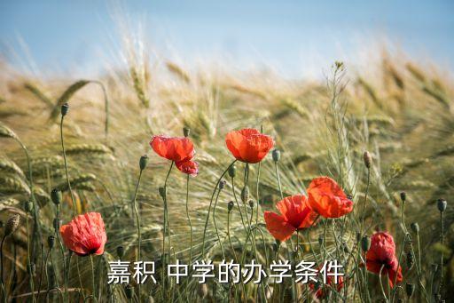 嘉积 中学的办学条件