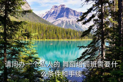 请问办一个私人的 舞蹈培训班需要什么条件和手续