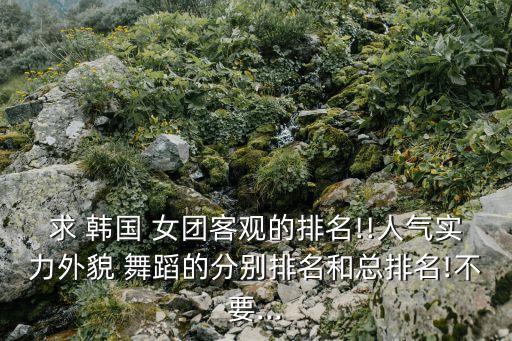 求 韩国 女团客观的排名!!人气实力外貌 舞蹈的分别排名和总排名!不要...