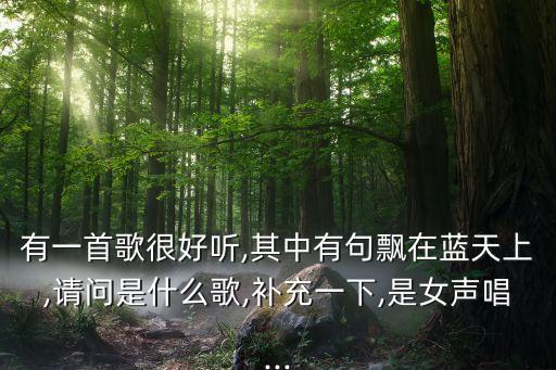 有一首歌很好听,其中有句飘在蓝天上,请问是什么歌,补充一下,是女声唱...