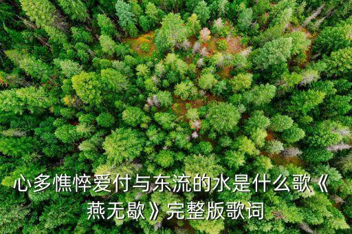 心多憔悴爱付与东流的水是什么歌《 燕无歇》完整版歌词