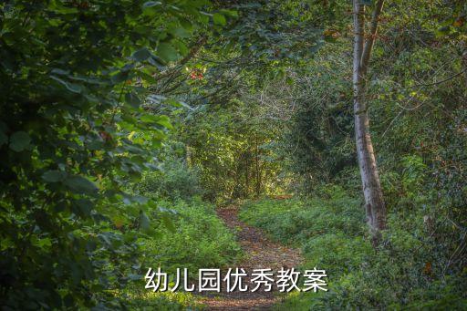  幼儿园优秀教案