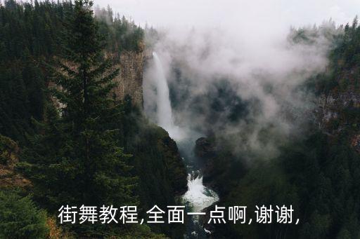 街舞教程,全面一点啊,谢谢,