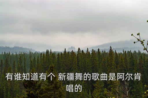 有谁知道有个 新疆舞的歌曲是阿尔肯唱的
