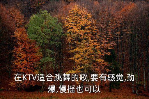 在KTV适合跳舞的歌,要有感觉,劲爆,慢摇也可以