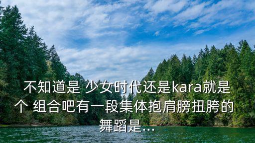 不知道是 少女时代还是kara就是个 组合吧有一段集体抱肩膀扭胯的 舞蹈是...