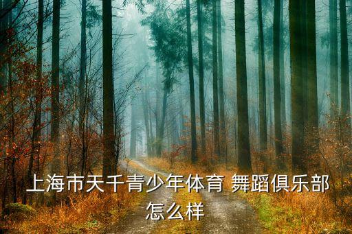  上海市天千青少年体育 舞蹈俱乐部怎么样