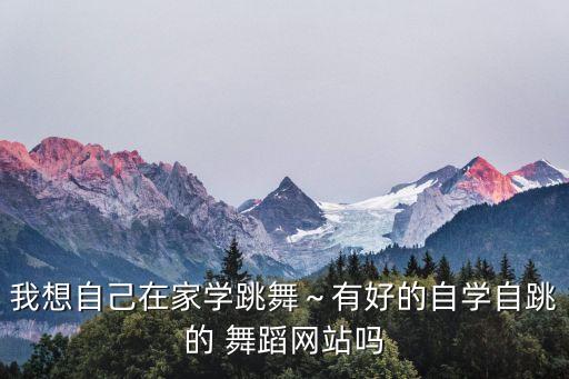 我想自己在家学跳舞～有好的自学自跳的 舞蹈网站吗