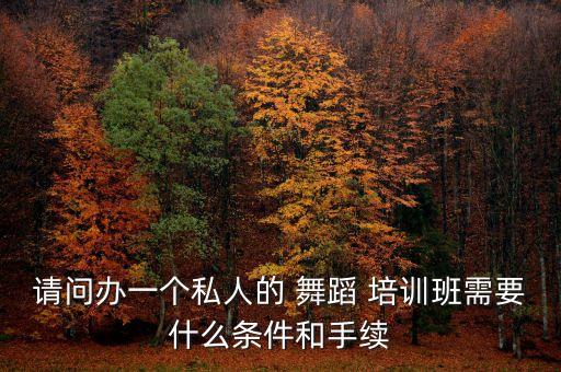 舞蹈培训需要办什么证,成人舞蹈培训要办什么证