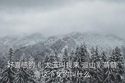 好喜感的《 大王叫我来 巡山》萌萌滴这个女的叫什么