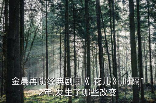 金晨再跳经典剧目《 花儿》,时隔12年,发生了哪些改变