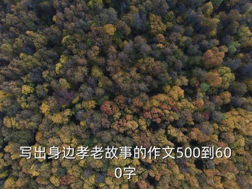 写出身边孝老故事的作文500到600字