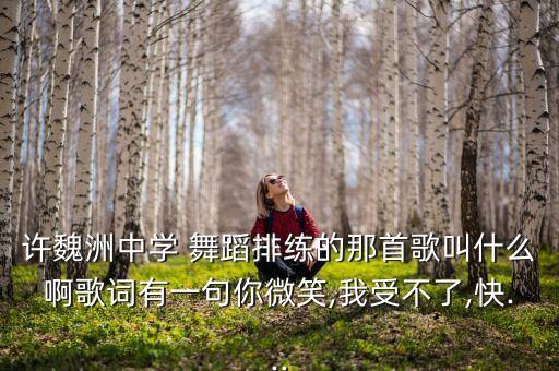 许魏洲中学 舞蹈排练的那首歌叫什么啊歌词有一句你微笑,我受不了,快...