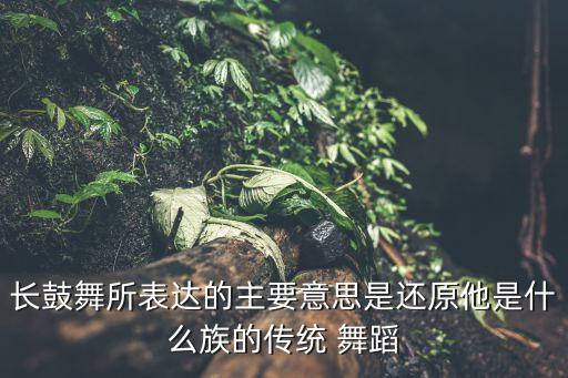 长鼓舞所表达的主要意思是还原他是什么族的传统 舞蹈