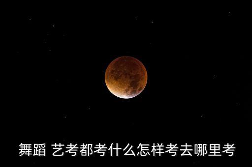  舞蹈 艺考都考什么怎样考去哪里考