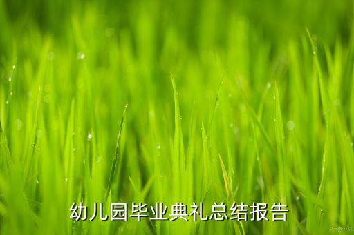  幼儿园毕业典礼总结报告