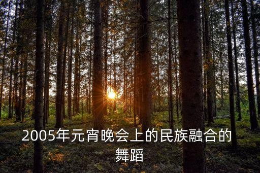 2005年元宵晚会上的民族融合的 舞蹈