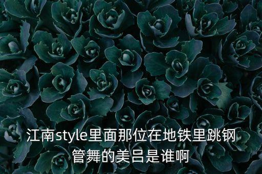 江南style里面那位在地铁里跳钢管舞的美吕是谁啊