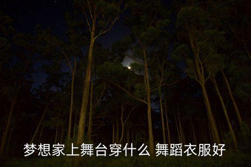 梦想家上舞台穿什么 舞蹈衣服好