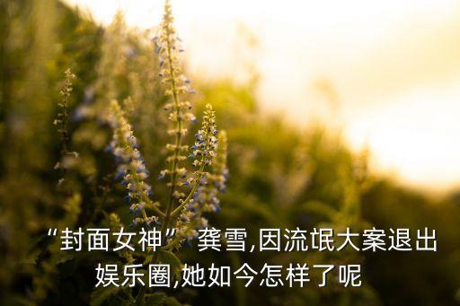 “封面女神” 龚雪,因流氓大案退出娱乐圈,她如今怎样了呢