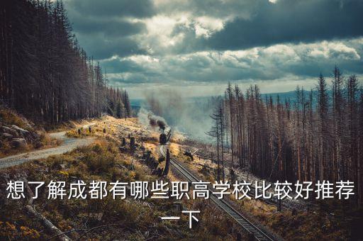 想了解成都有哪些职高学校比较好推荐一下