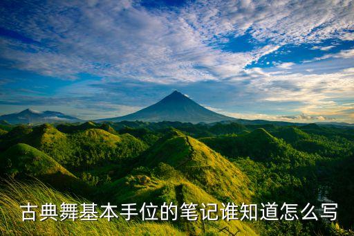  古典舞基本手位的笔记谁知道怎么写