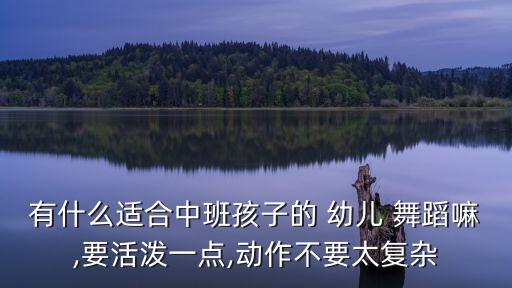 有什么适合中班孩子的 幼儿 舞蹈嘛,要活泼一点,动作不要太复杂