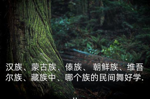 汉族、蒙古族、傣族、 朝鲜族、维吾尔族、藏族中、哪个族的民间舞好学...