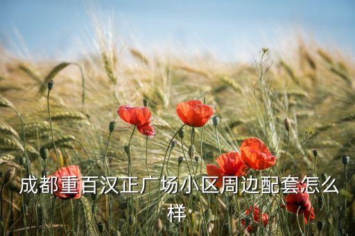 成都重百汉正广场小区周边配套怎么样