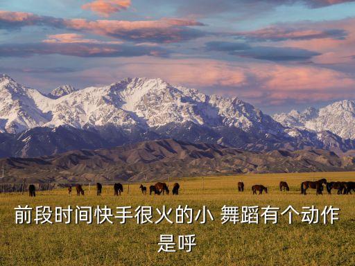 前段时间快手很火的小 舞蹈有个动作是呼