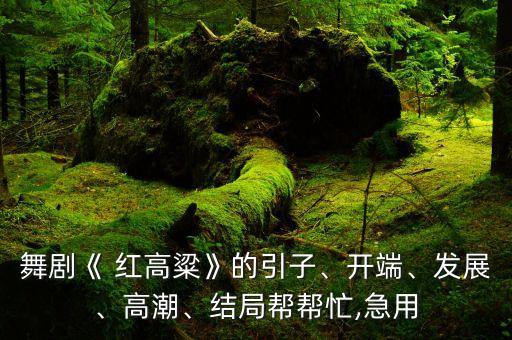舞剧《 红高粱》的引子、开端、发展、高潮、结局帮帮忙,急用