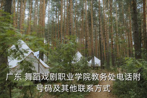 广东 舞蹈戏剧职业学院教务处电话附号码及其他联系方式