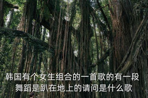 韩国有个女生组合的一首歌的有一段 舞蹈是趴在地上的请问是什么歌