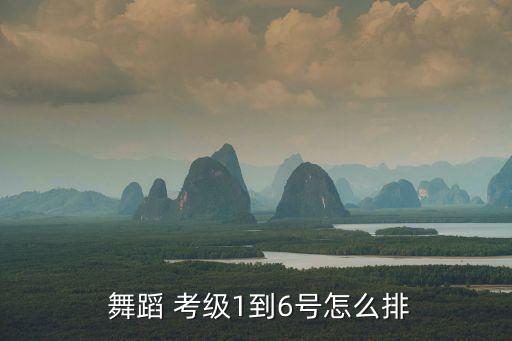  舞蹈 考级1到6号怎么排