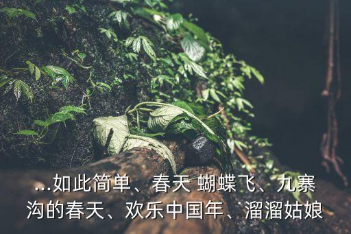 ...如此简单、春天 蝴蝶飞、九寨沟的春天、欢乐中国年、溜溜姑娘